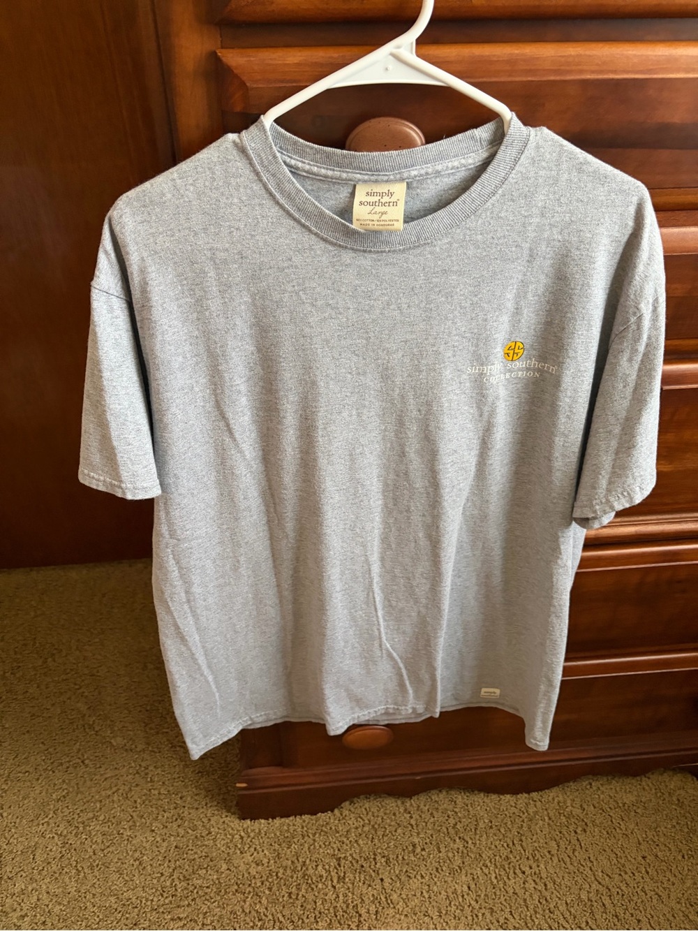 Simply Southern Men's Crewneck T‑Shirt in Heather Gray - Picture 2 of 7